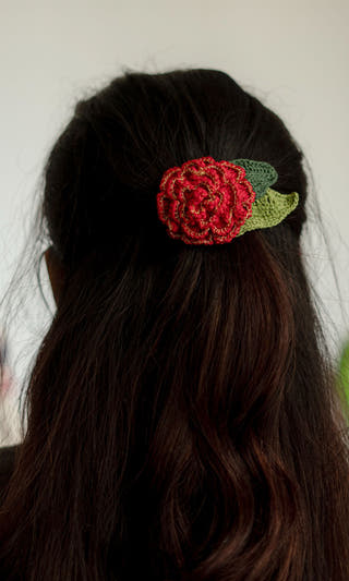 Rose Zari Hair Clip (Mini)