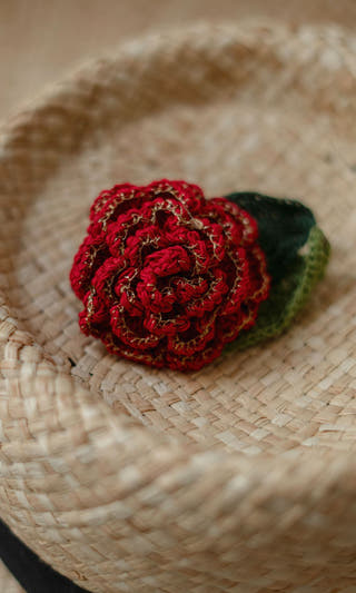 Rose Zari Hair Clip (Mini)