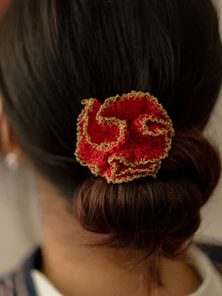 Rouge Carnation Hairpin | Set of 2
