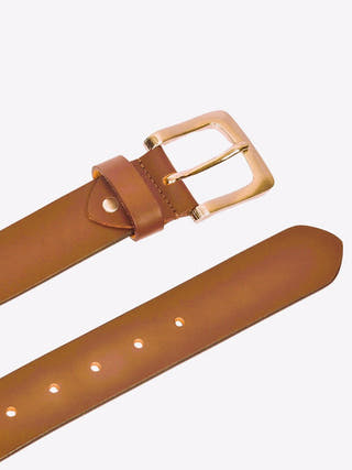 Handmade Light Brown Leather Belt