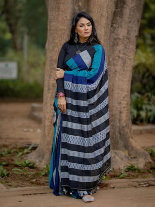 Kapaas blue Saree SoulWeaves