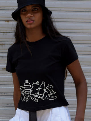 Monochrome - Kachra Crop Top