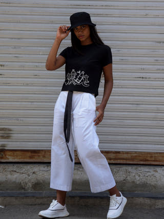 Monochrome - Kachra Crop Top