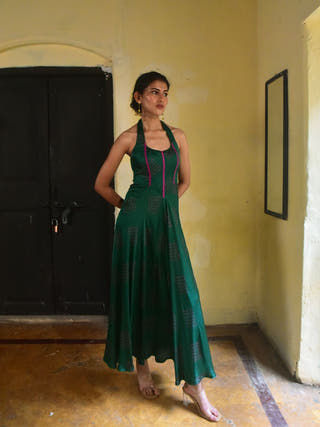 Kavya Modal Halter Corset Dress