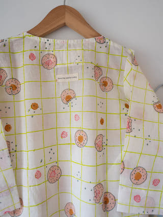 Cookie Print Sleepover Party Kurta and Shorts Co-ord Set