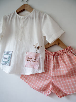 Warm Whiff Print Sleepover Party Kurta and Shorts Co-ord Set