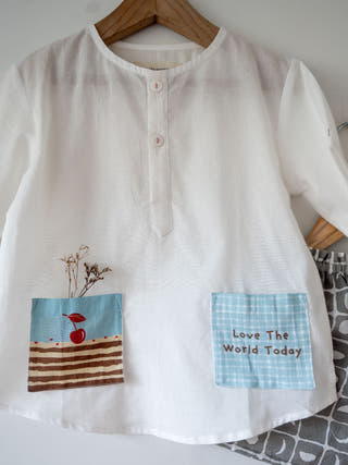 First Slice Print Sleepover Party Kurta and Shorts Co-ord Set