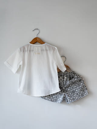 First Slice Print Sleepover Party Kurta and Shorts Co-ord Set
