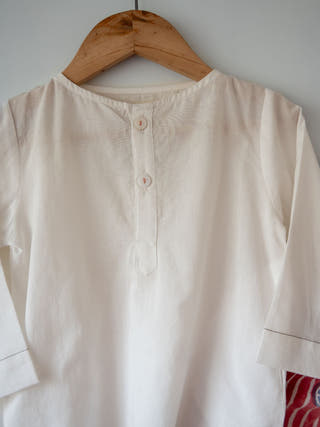 Lemon Drizzle Red Print Sleepover Party Kurta and Shorts Co-ord Set