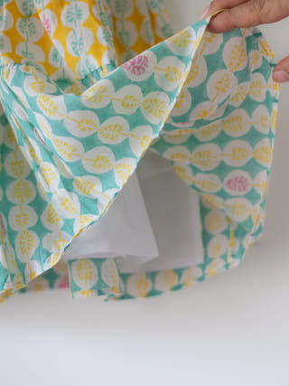 Rasa Green Monstera Print Infant Tiered Frock