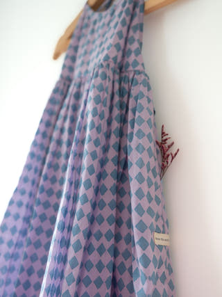 Saaz Purple Geometric Print Halter Maxi Dress