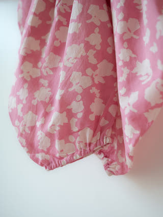 Leela Flared Top With Pink Floral Cowl Dhoti Pants Co-Ord Set