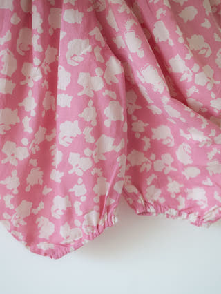 Leela Flared Top With Pink Floral Cowl Dhoti Pants Co-Ord Set