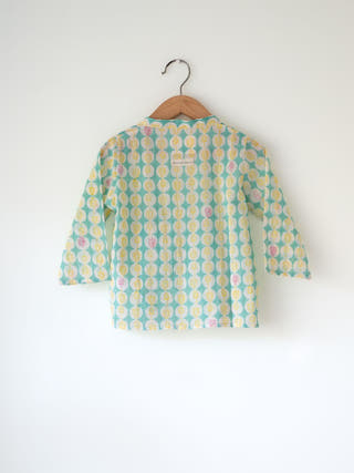 Rasa Green Monstera Print Infant Angrakha Kurta