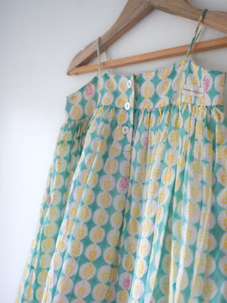Rasa Green Monstera Print Kurta With White Cowl Dhoti Pants Set With Dupatta