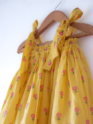 Meera Pink Striped Halter Choli And Yellow Floral Booti Lehenga Set