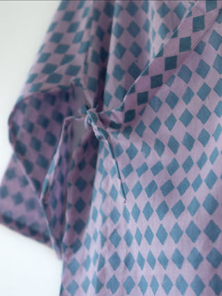 Saaz Purple Rhombus Infant Angrakha Kurta