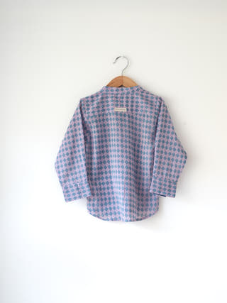 Saaz Purple Rhombus Full Sleeve Shirt Kurta