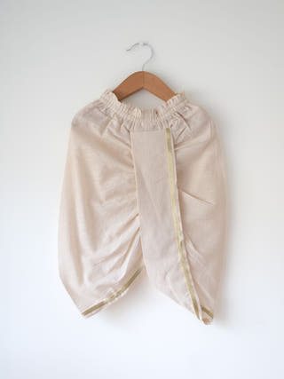 Feeling Festive Unisex Dhoti In Kora Slub Handwoven Cotton