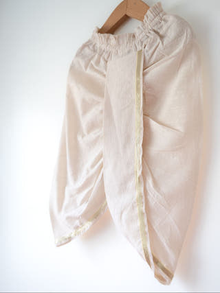 Feeling Festive Unisex Dhoti In Kora Slub Handwoven Cotton