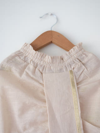 Feeling Festive Unisex Dhoti In Kora Slub Handwoven Cotton