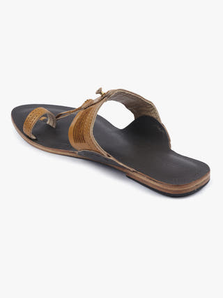 Vintage Brown Kolhapuri Chappal for Women