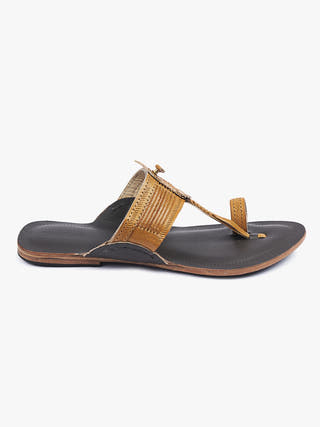 Vintage Brown Kolhapuri Chappal for Women