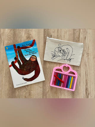 DIY Colouring Mummy and Baby Pouch Little Canvas