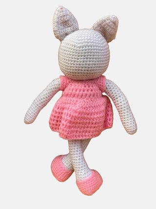 Crochet Kitty Toy Pink LOOP HOOP