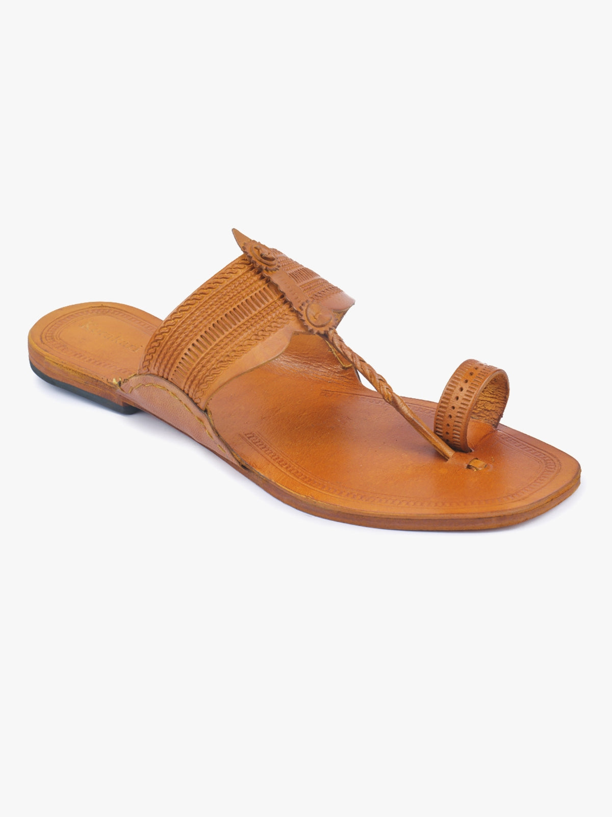 Gemini Yellow Men Kolhapuri Chappal image 2