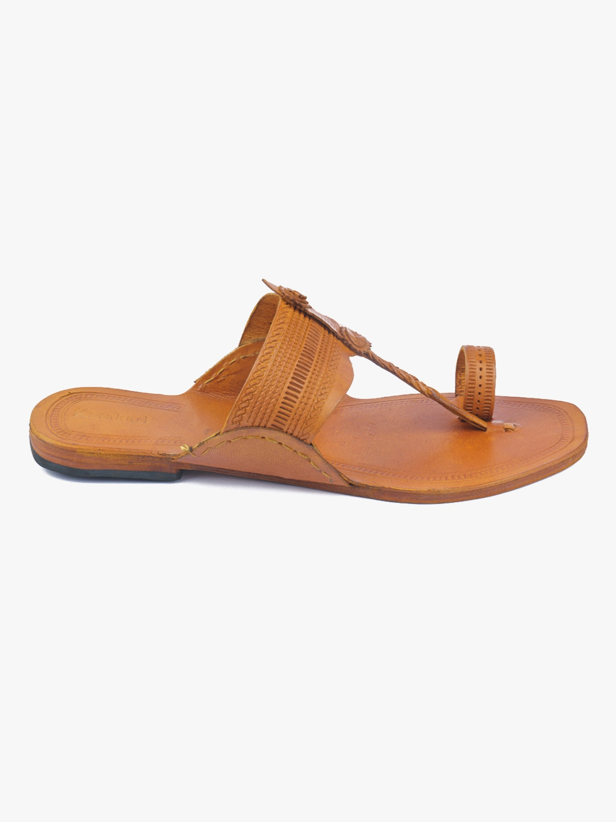 Gemini Yellow Men Kolhapuri Chappal image 3
