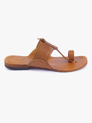 Tranquil Yellow Kolhapuri Chappal for Women
