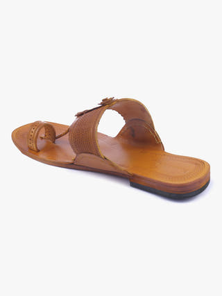 Tranquil Yellow Kolhapuri Chappal for Women