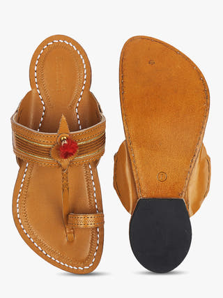 Jari Braids Men Kolhapuri Chappal