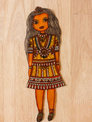 Tholu Bomma Contemporary Leather Puppet Bookmarks