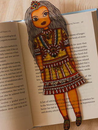 Tholu Bomma Contemporary Leather Puppet Bookmarks