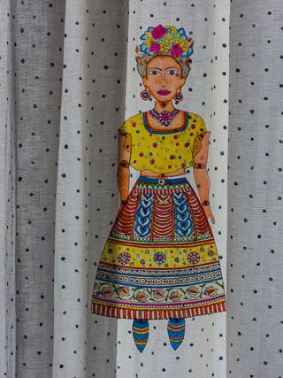 Frida Contemporary Leather Puppet Wall Hanging