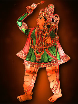 Laxman Traditional Leather Puppet Wall Hanging