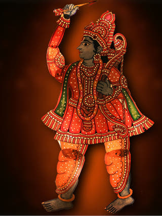 Ram Traditional Leather Puppet Wall Hanging