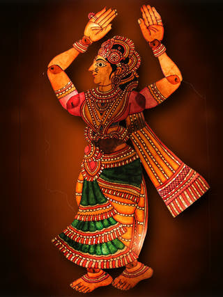 Sita Multi Traditional Leather Puppet Wall Hanging