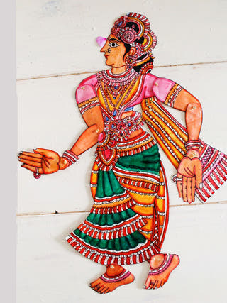 Sita Multi Traditional Leather Puppet Wall Hanging