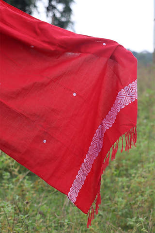 Gai Gaek Handwoven Stole Red