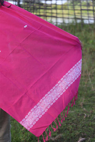 Bisoni Gai Handwoven Stole Pink