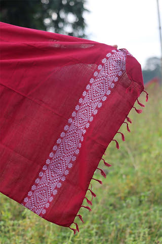 Gai Handwoven Stole Maroon