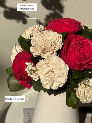 Garden Rose with Vase Arrangement