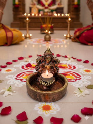 Goddess Laxmi Bowl Diya