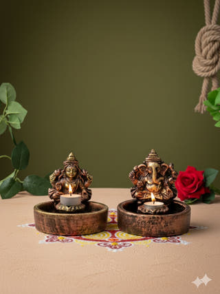Laxmi Ganesha Bowl Diya
