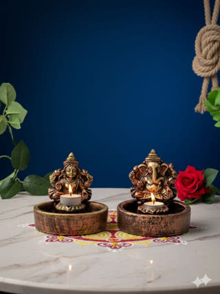 Laxmi Ganesha Bowl Diya