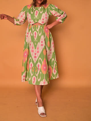 Lily Cut-Out Dress Green Why So Blue