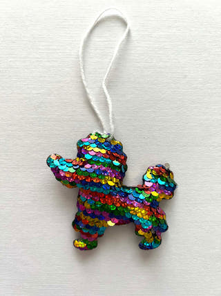 Little Doggy Christmas Ornament Little Canvas 